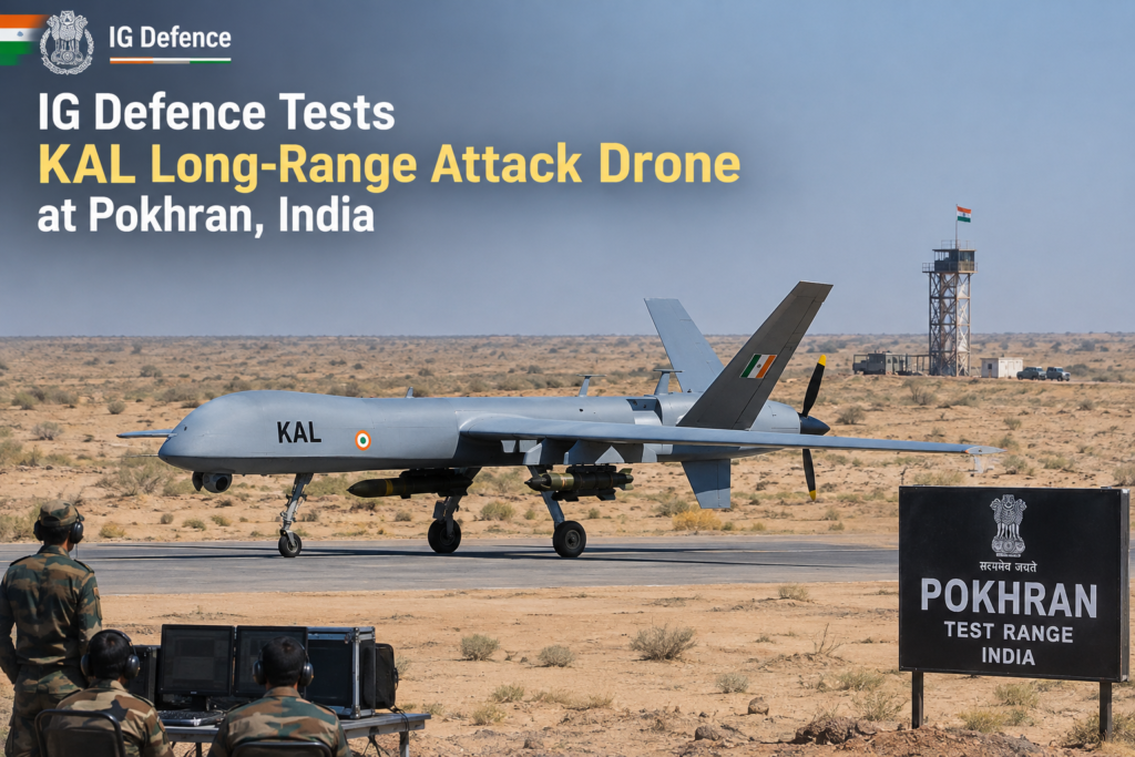 IG Defence Tests KAL Long-Range Attack Drone at Pokhran