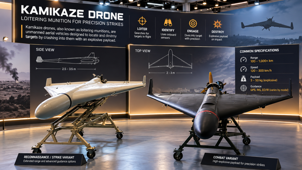 The Rise of the Kamikaze Drone: A Beginner’s Guide to Modern Warfare Two different types of generic uncrewed aircraft illustrating the diversity of loitering munitions.