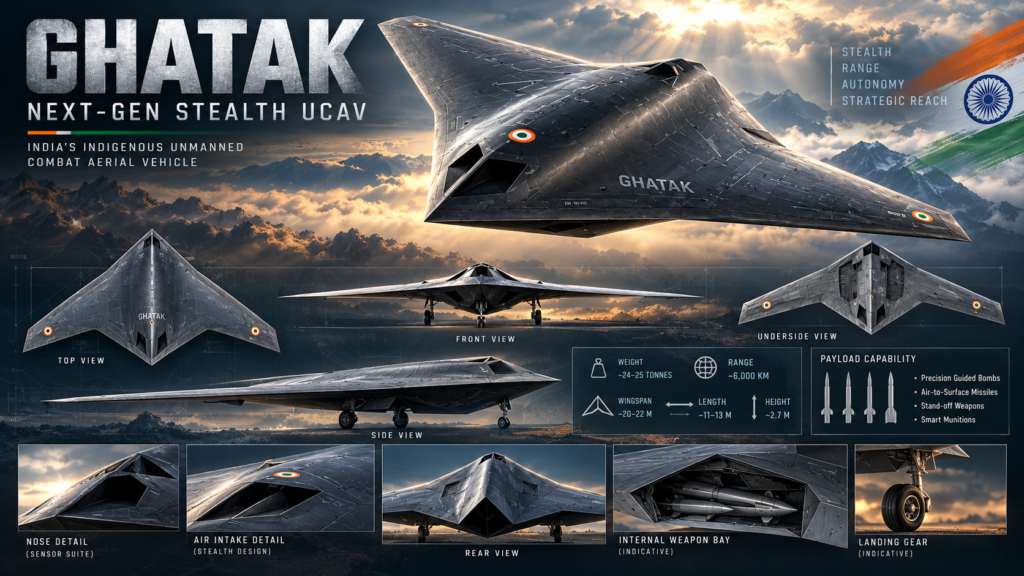 Ghatak UCAV: India’s Stealth Combat Drone, Engine, Range and Development