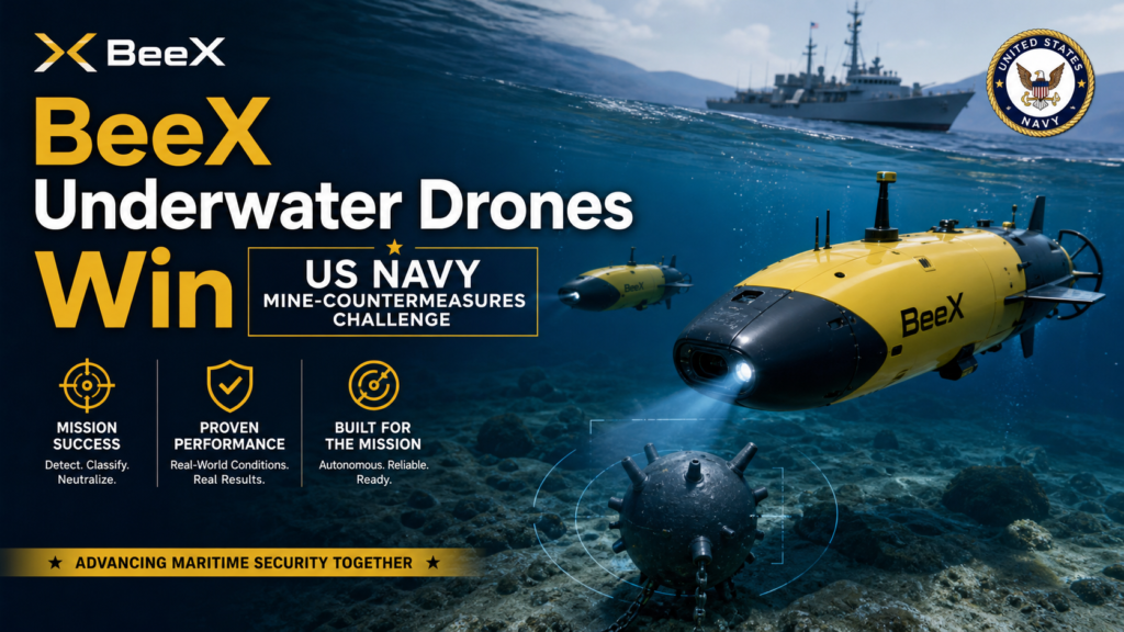 BeeX Underwater Drones Win US Navy Mine-Countermeasures Challenge