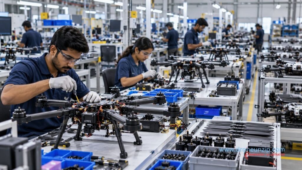 Indian Drone Manufacturing Scales Up, From Small Batches Towards Mass Production