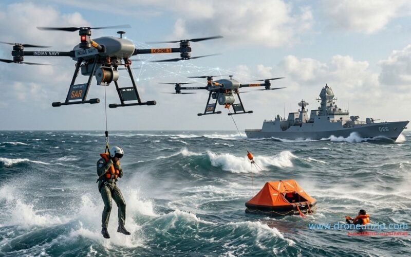 Indian Naval Academy Develops AI-Assisted Two-Drone System for Maritime Rescue Indian Naval Academy Develops AI-Assisted Two-Drone System for Maritime Rescue