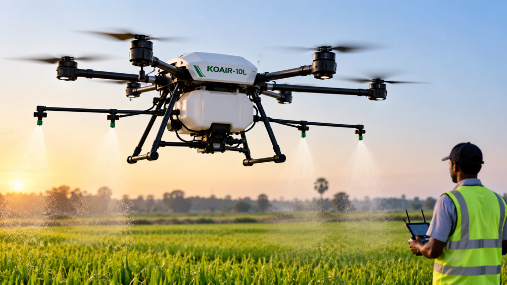 Kothari Industrial’s KOAIR-10L Agricultural Drone Gets DGCA Type Certificate
