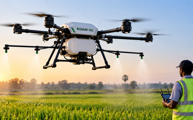 Kothari Industrial’s KOAIR-10L Agricultural Drone Gets DGCA Type Certificate