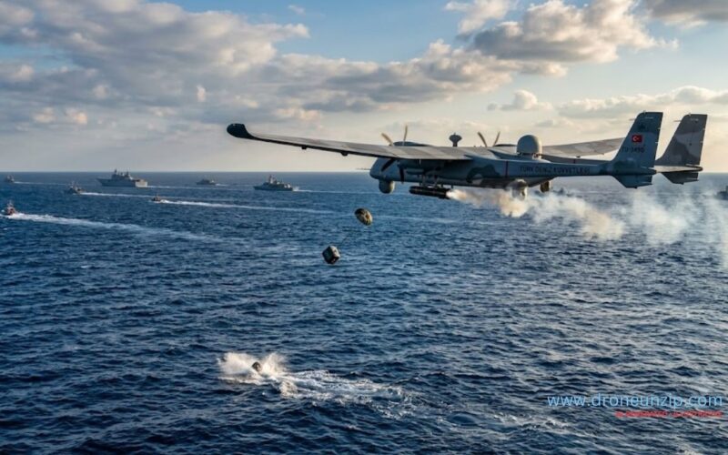 Turkish Aksungur Drone Deploys Sonobuoys in TURNAs-26 Unmanned Naval Exercise Turkish Aksungur Drone