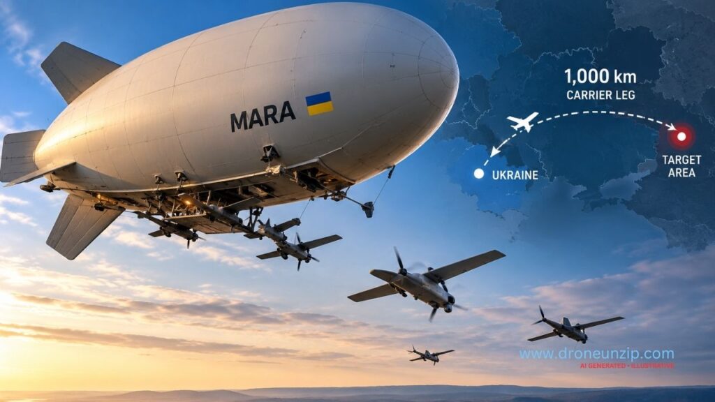 Ukraine Reports Mara Drone-Aerostat System With Claimed 1,000-km Carrier Leg