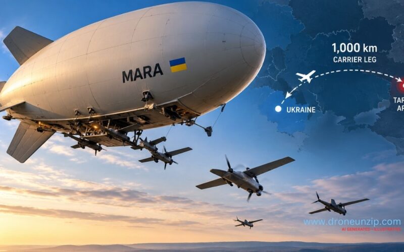 Ukraine Reports Mara Drone-Aerostat System With Claimed 1,000-km Carrier Leg